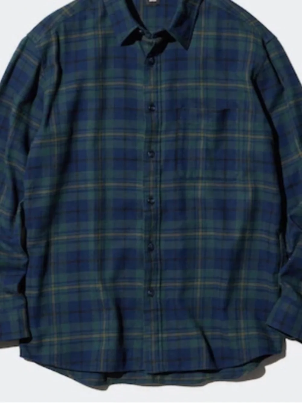 J. Crew Men's Blue and Green Plaid Button-Down Shirt Size M